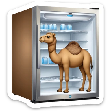 Dromedary inside a fridge sticker