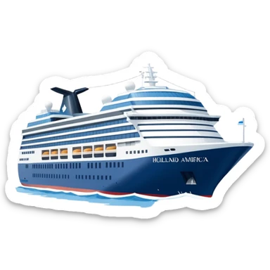 holland america cruise ship in rotterdam sticker