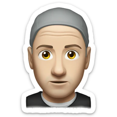 Has un sticker de eminem con su mitico gesto sticker