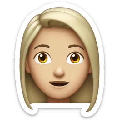 white woman shaking head in disbelief sticker