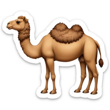 a camel in snow sticker