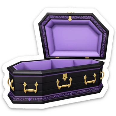 pastel goth coffin sticker