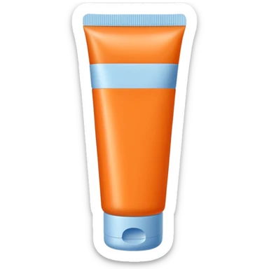 full Orange-colored tube type lotion sticker