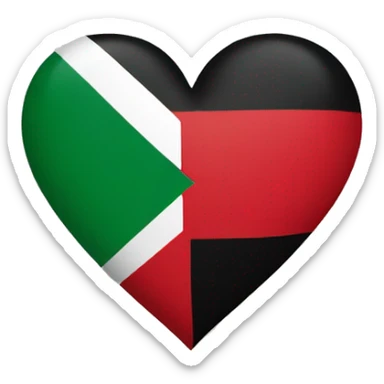 Palestine flag heart sticker