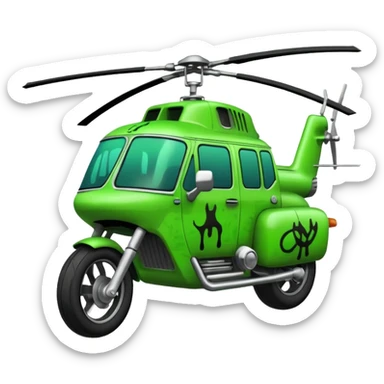 the word Chopper in green graffiti font sticker