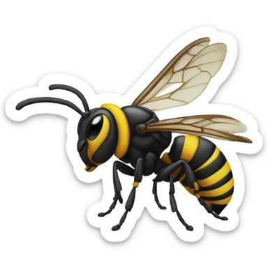 Wasp kissing car sticker