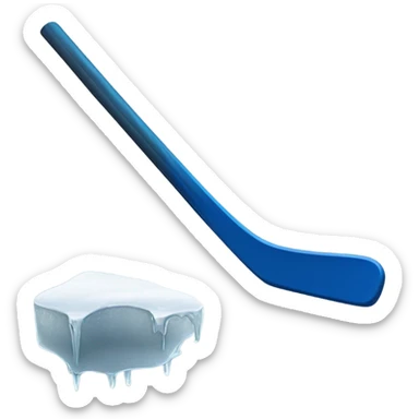ice hockey stick hitting puck sticker