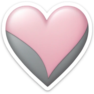 Pink and gray heart sticker