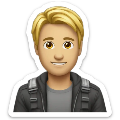 Un hacker con un letrero que diga leyendapro06 sticker