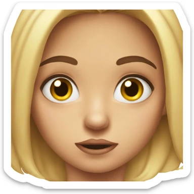 girl rolling her eyes but make it coquette sticker