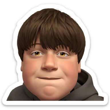 realistic portrait of a boy sticker