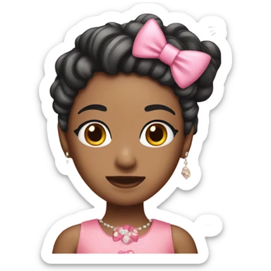 Hello kitty pink dress sticker