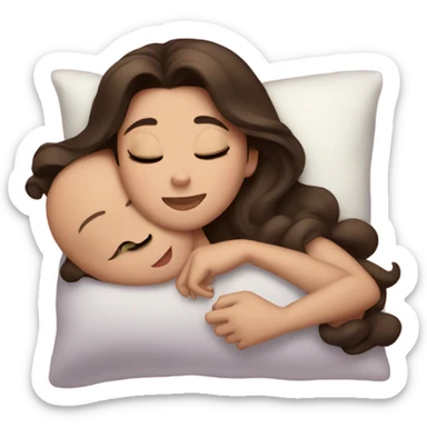Sleeping brunette beauty Disney sticker