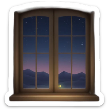 window at night sticker