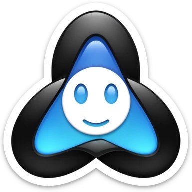 i want somehting with aura that represents developers logo not person black aura sticker