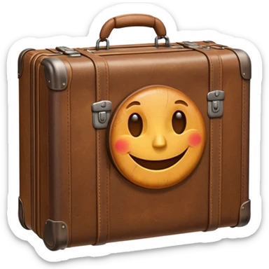 suitcase smiling  sticker