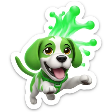 Dog farted so hard sticker