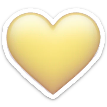 Light yellow-pink heart sticker