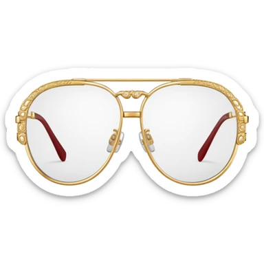 Cartier glasses, luxury eyewear sticker