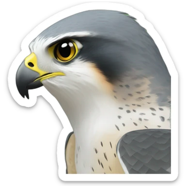 Peregrine falcon on a spreadsheet sticker