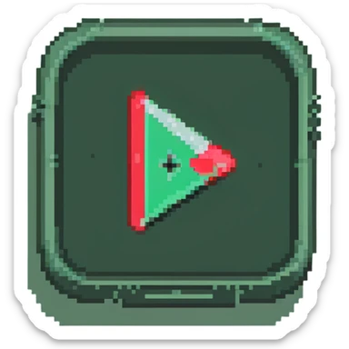 red video streaming icon with play button sticker