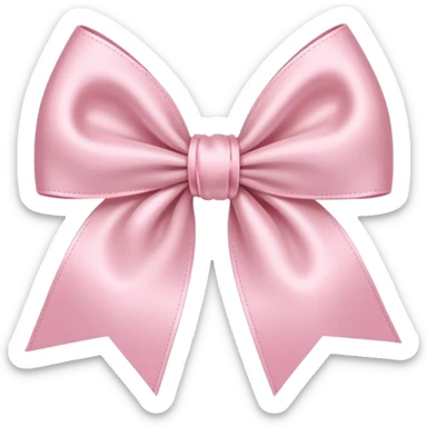 light pink ribbon bow sticker