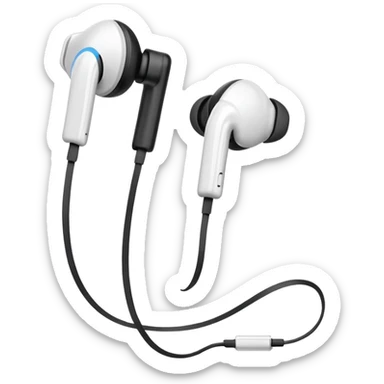 white earphone 
 sticker