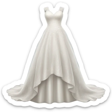 Hyper Realistic Wedding dress displays  sticker