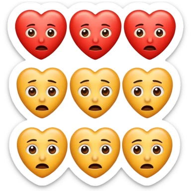 Nervous love emojis sticker