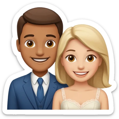 Married couple male and female sticker