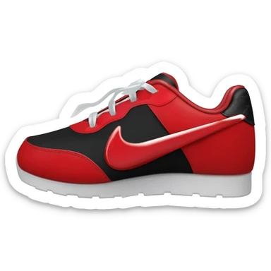 Red black Nike with white bows sticker