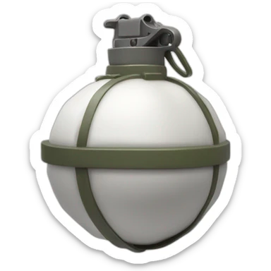 A realistic white MK2 grenade. sticker