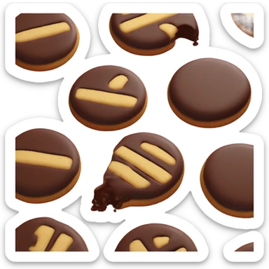 Black and white cookie equal halves sticker