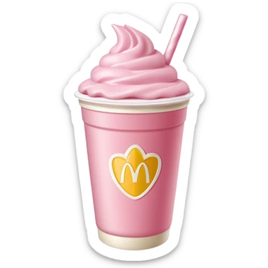 erdbeer milchshake mcdonalds sticker