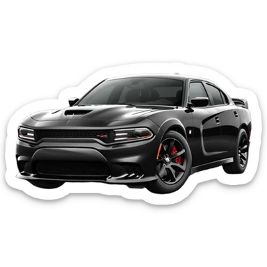 black hell cat charger sticker