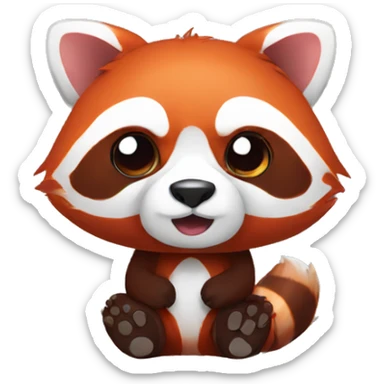 Red panda with alt shaker sticker