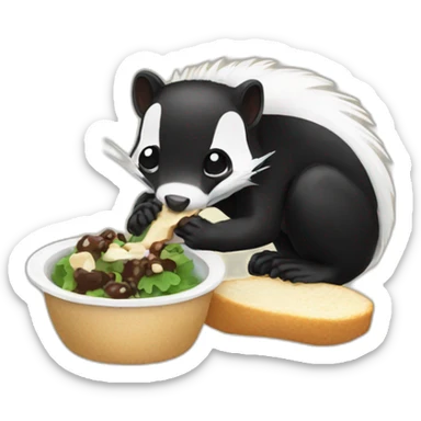 eating skunk sticker