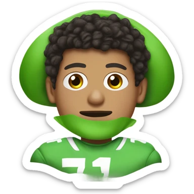 Patrick Mahomes dressed as Kermit the frog sticker