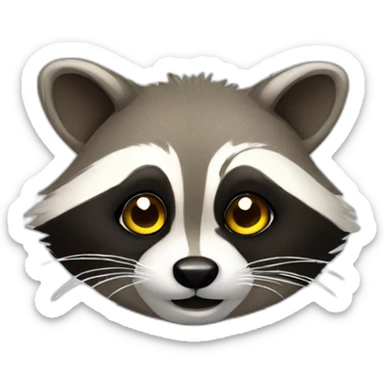 raccoon with lightbulb sticker
