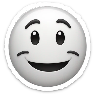 Classic emoji face with grin and teeth outside, like ":B" sticker