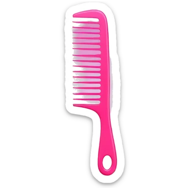 Pink shower comb sticker