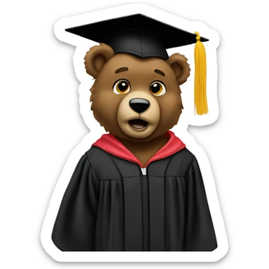 the kanye west graduation bear sticker