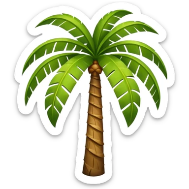 Palm Tree: flat body toony leafs non floor sticker