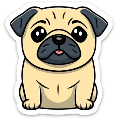 cool pug sticker