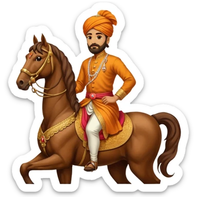 Chatrapati Shivaji Maharaj with horse sticker