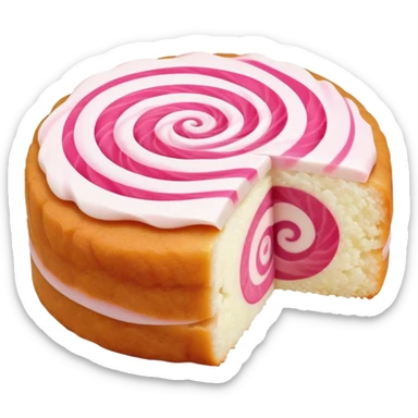 fish cake with pink swirl narutomaki sticker