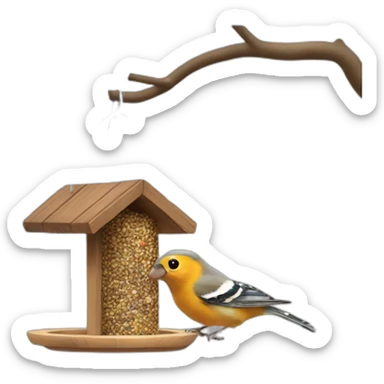 Bird feeder raided by squirrel sticker
