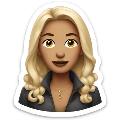 stylish solo female portrait sticker