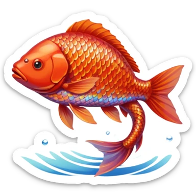 Red carp sticker