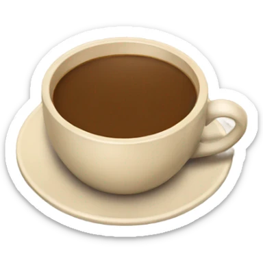 Beige coffee sticker